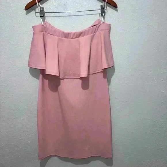 NWT!! Woman’s rue21 Dress, size L with Pink & ruffled top! - Picture 7 of 7